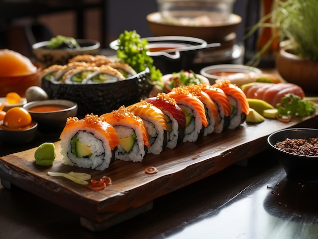 Sushi roll Filadélfia com salmão