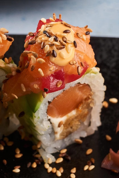 Sushi-Rolle aus nächster Nähe