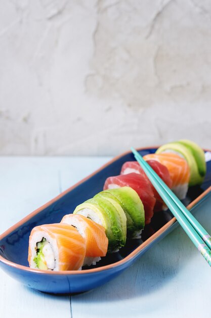 Sushi-Rollen eingestellt