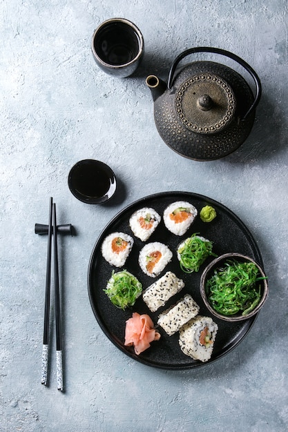 Sushi-Rollen eingestellt