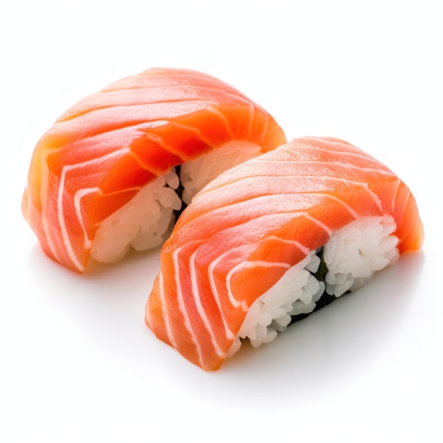 Sushi de salmón aislado Ilustración AI GenerativexA
