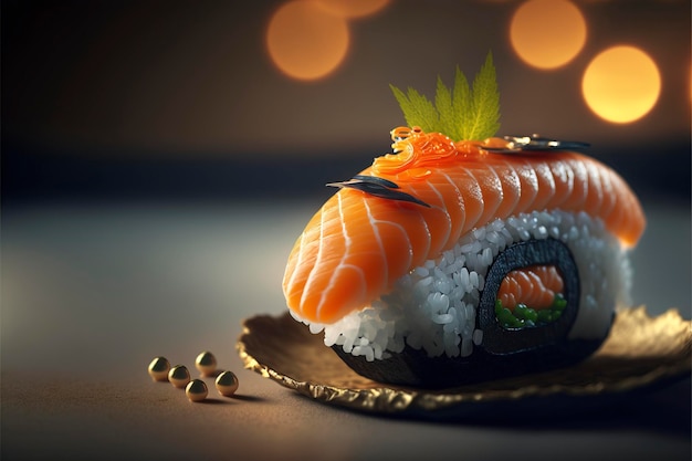 Sushi con salmón