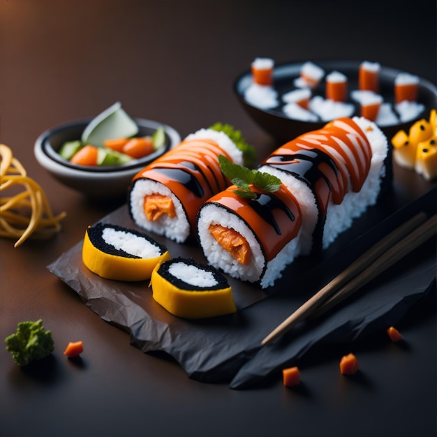 Sushi con salmón