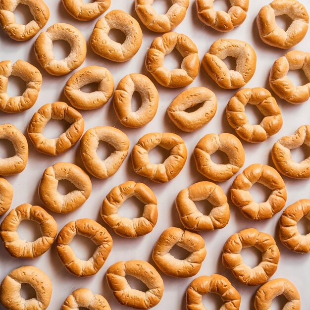Foto sushki pequeños anillos de pan seco