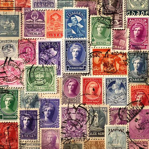 Los susurros de la historia Un tapiz de sellos postales antiguos
