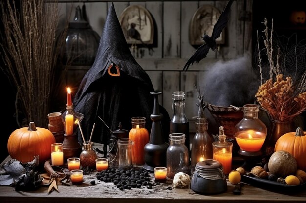 Los susurros de la hora de las brujas Foto de fondo de Halloween