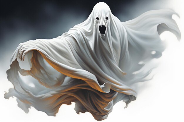 Susurros de lo invisible Un fantasma de Halloween creado con IA generativa