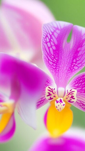 Foto susurros de orquídeas desenfoque de fondo abstracto en tonos etéreos de orquídeas