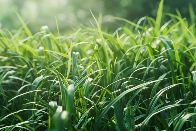 Los susurros del prado Un campo borroso y brumoso de hierba La melodía de la naturaleza en un enfoque suave