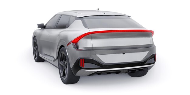 El SUV crossover familiar eléctrico más nuevo para la ilustración 3d de la ciudad