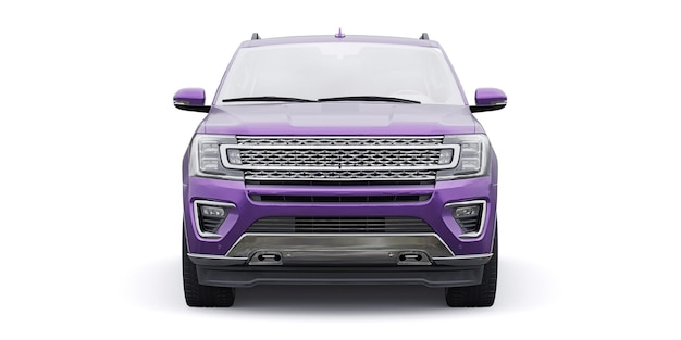 SUV familiar premium aislado sobre fondo blanco renderizado 3d