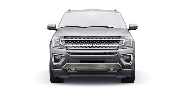 SUV familiar premium aislado sobre fondo blanco renderizado 3d