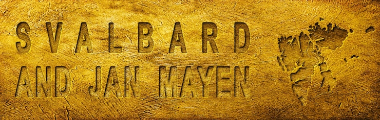 Foto svalbard y jan mayen grunge con textura de oro