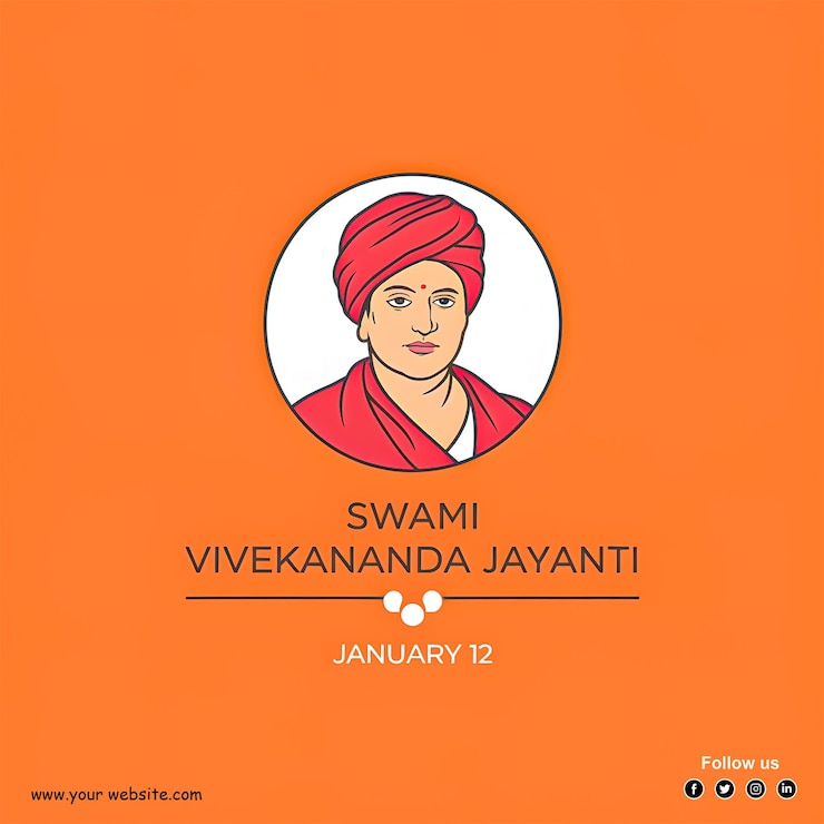 Foto swami vivekananda jayanti fue el primer presidente de la india.