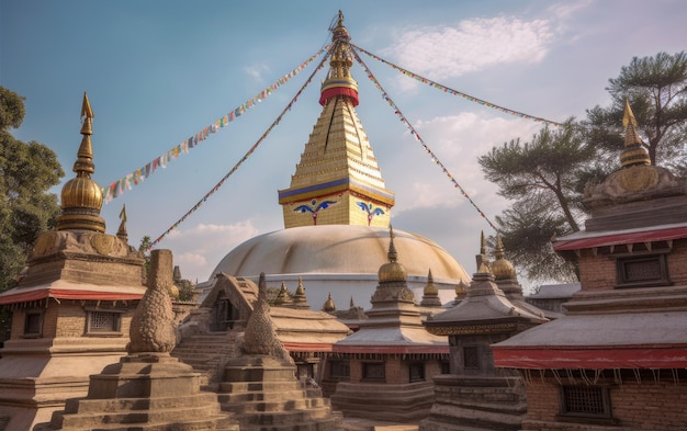 Swayambhunath Stupa IA generativa