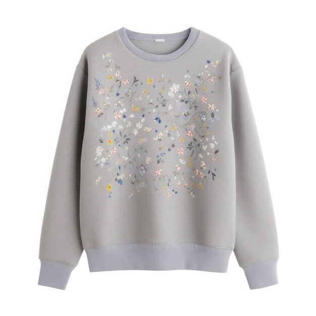 Sweatshirt mit kleinem Blumenmuster generat ai