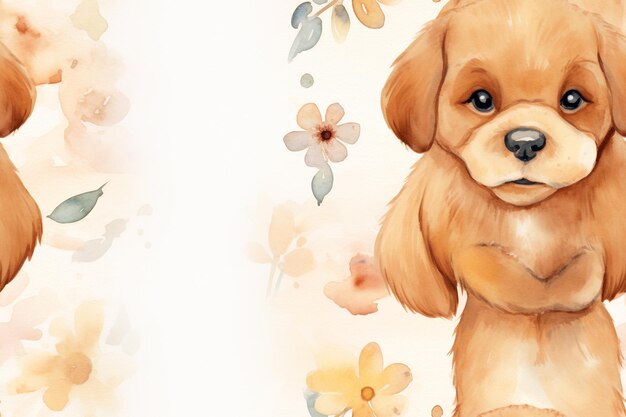 Foto sweet canine serenity patrones de acuarela para relajarse y crear perros artísticos patrones de acuarela para perros