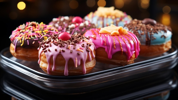Foto sweet desserts donuts generative ai