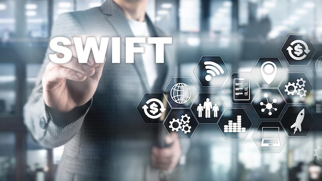 SWIFT Sociedad para las Telecomunicaciones Financieras Interbancarias Mundiales Pago Internacional Antecedentes comerciales