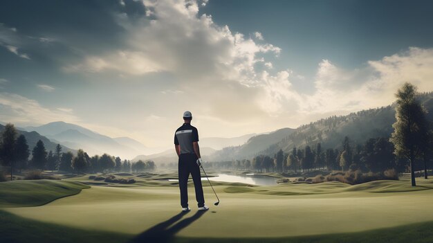 Swing e serenidade Um vislumbre do golfe