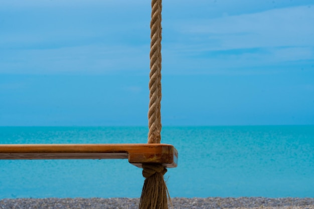 Swing Island Strand leer tropisch glücklich sonnig Tourist Natur Konzept Urlaub Sand aus