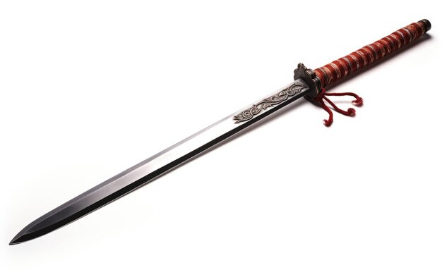 Foto swordsmith39s japonês artesanato em fundo branco