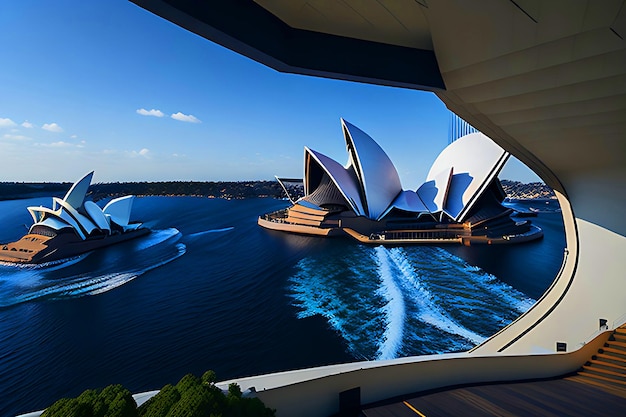 Sydney Opera House Imagine Veja diferentes cores de iluminação Sydney Austrália