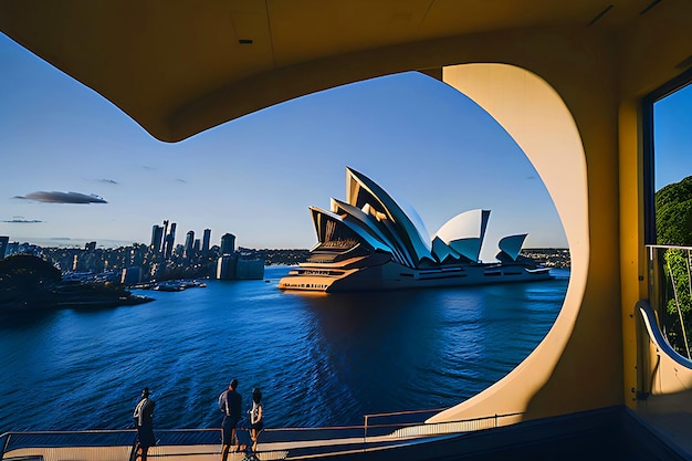 Foto sydney opera house imagine veja diferentes cores de iluminação sydney austrália