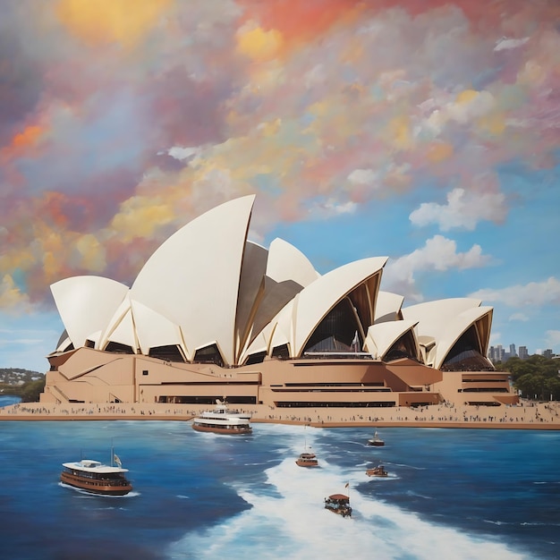 Sydney Opera House Wunderschönes Sydney Opera House Generative Ai