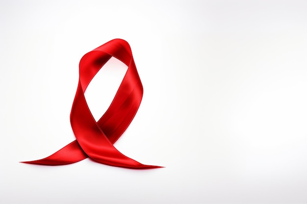 Foto symbol des roten bandes zum welt-aids-tag