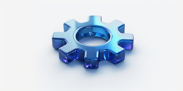 Symbol für die Getriebeinstellung des Zahnrads Reparaturoptimierung des Workflow-Konzepts 3D-Symbol Cartoon-Minimalstil