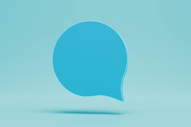 Symbol für die Korrespondenz mit Nachrichten in sozialen Netzwerken in blauer Farbe auf blauem Hintergrund