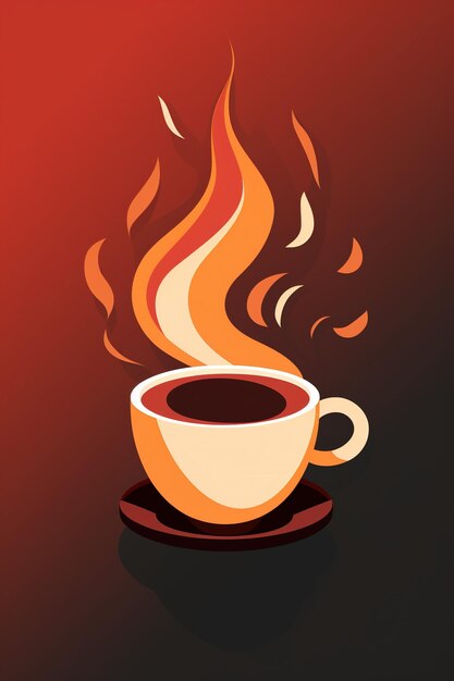 Symbol für eine heiße Kaffeetasse