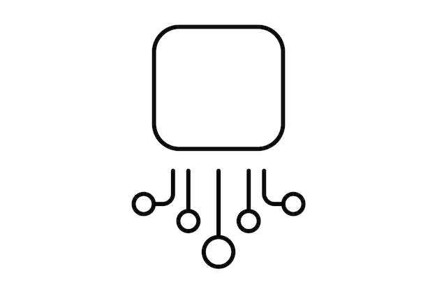 Symbol für künstliche Intelligenz, Website-Symbol, schwarzes Zeichen für künstliche Intelligenz für App oder Web