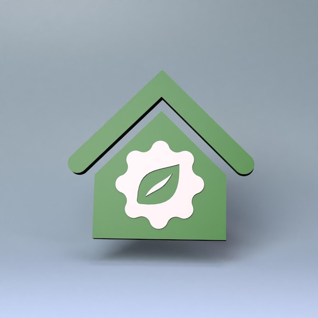 Symbol zum Thema ECO ECO-freundliches Konzept 3D-Rendering