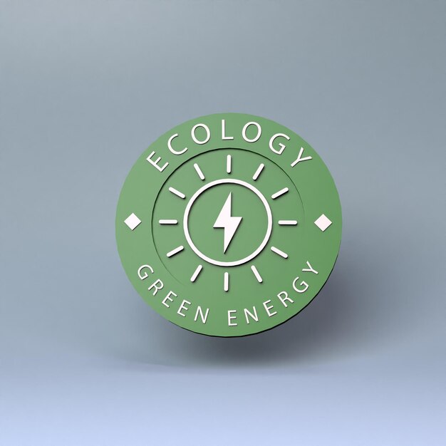 Symbol zum Thema ECO Ecology Concept 3D-Rendering