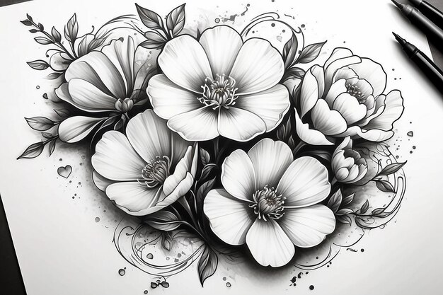 Symbolisches Buttercup-Tattoo-Konzept