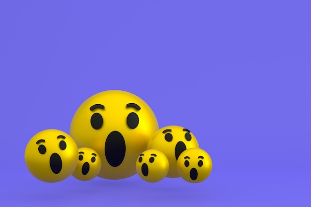 Symbolreaktionen Emoji 3d rendern