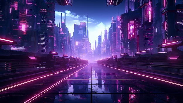 Synthwave Greeble City