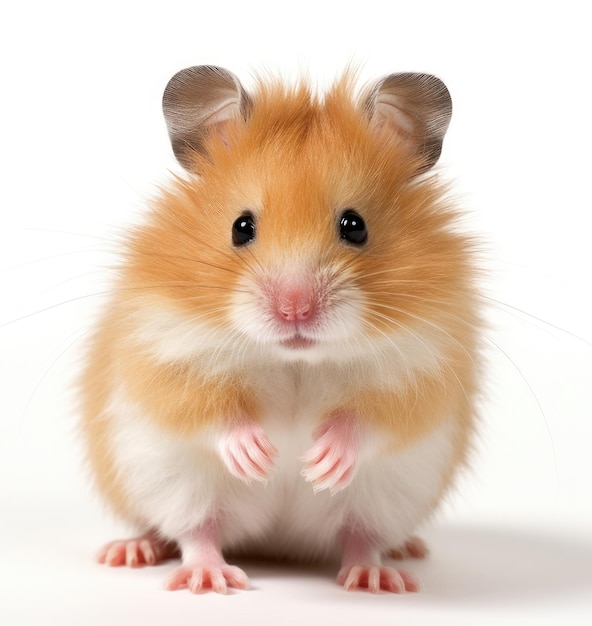 Syrischer Hamster auf weißem Hintergrund