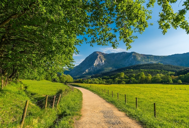 Szene eines Weges zum Anboto-Berg im Arrazolas-Tal