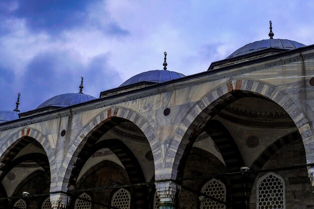 Szenische Ansicht der schönen Blauen Moschee in Istanbul