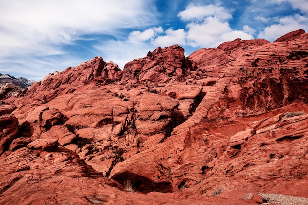 Szenische Landschaft der roten Felsen in der Wüste, USA