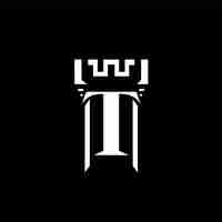 Foto t logo con noble vibe carta marca estilo del logotipo diseño de lujo idea creativa concepto alfabeto