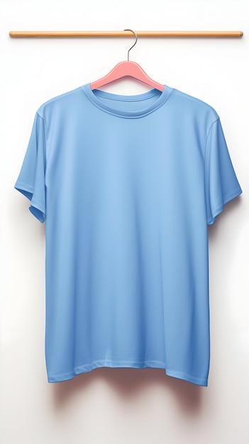 Foto t-shirt azul isolado em fundo branco