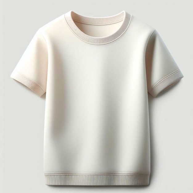 T-shirt blanco blanco de algodón para recién nacidos modelo de plantilla de diseño niño pequeño niña niño
