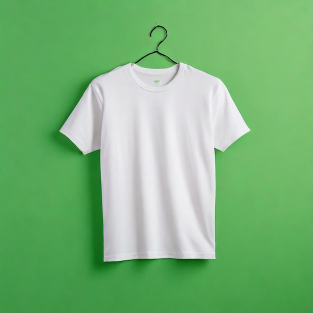 T-shirt blanco plantilla de diseño de maqueta para publicidad hombres aislado manga corta usar delantero