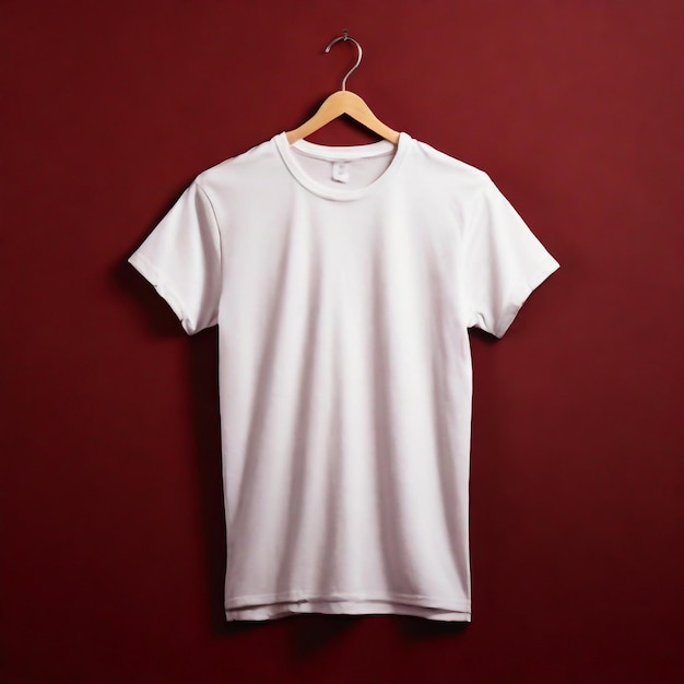 T-shirt blanco plantilla de diseño de maqueta para publicidad hombres aislado manga corta usar delantero