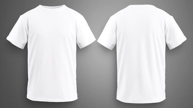 Foto t-shirt branca com a palavra t-shirt à frente e atrás.