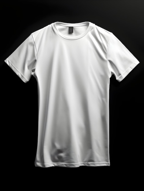 T-shirt branco com fundo preto